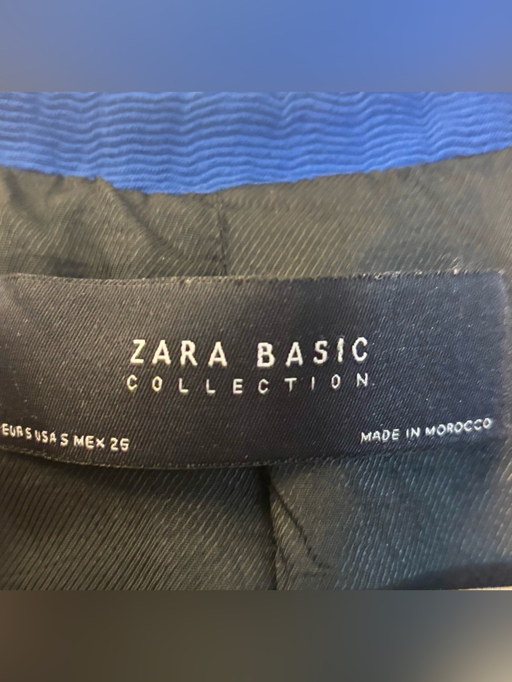Zara Cobalt Blue Structured Open Blazer with Belt - Picture 2 of 4